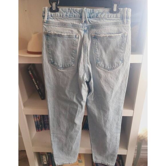 Good American 90s Mom Jeans Light Wash Distressed High Rise Size 6/28 #Y2K - Picture 6 of 11